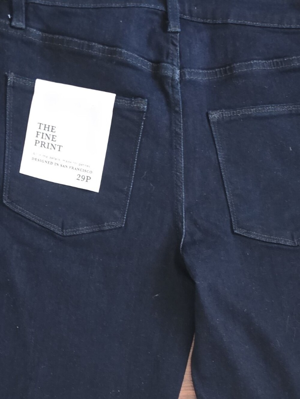 Short Shorty High-Rise Wide Leg Jeans in Deep Navy - Picture 6 of 8